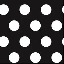 Black & White Tissue Paper - White Dots on Black # 200 - 10 Large Sheets