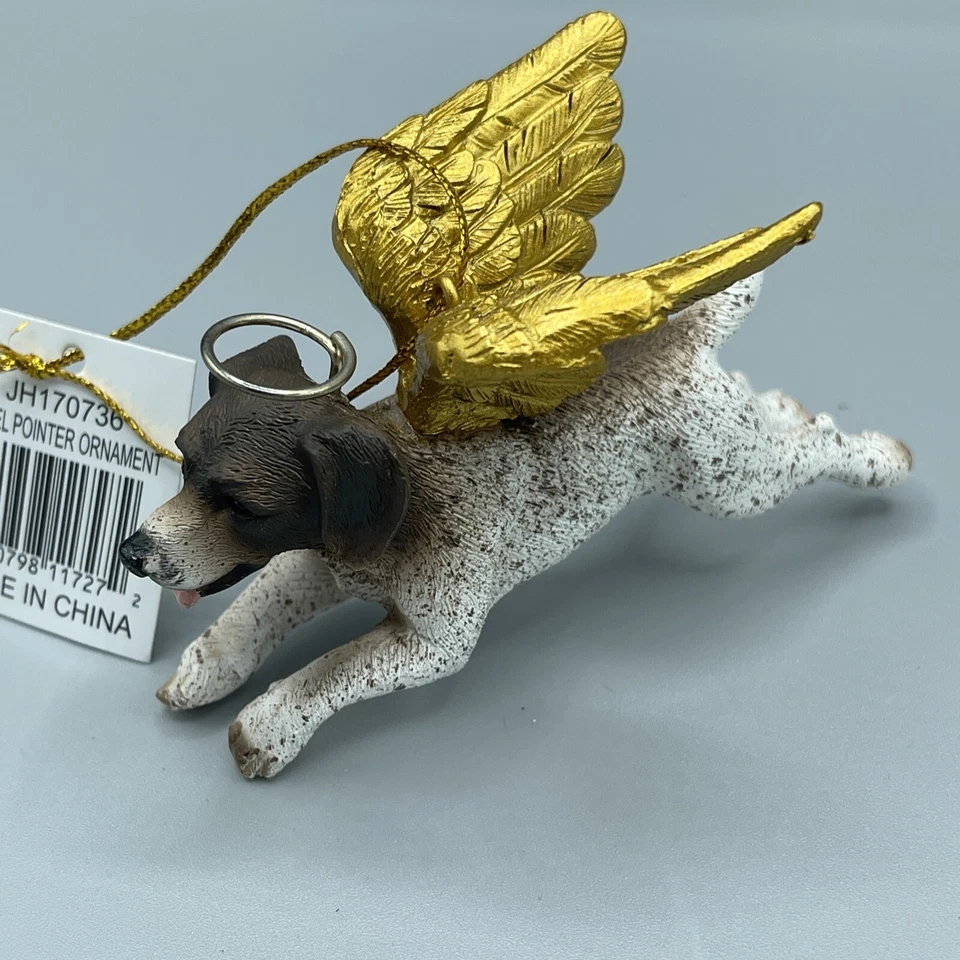Diseño Toscano Honrar al Perro Puntero en el Cielo Vacaciones Perro Ángel Adorno Navidad Foto 3 de 4