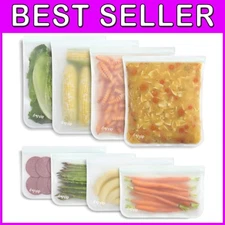 Reusable Food Storage Bags | Leakproof & Airtight | BPA-Free