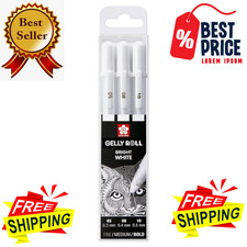 Sakura Gelly Roll Basic White Gel Pen Set of 3, 3 Count Pack 1 , white