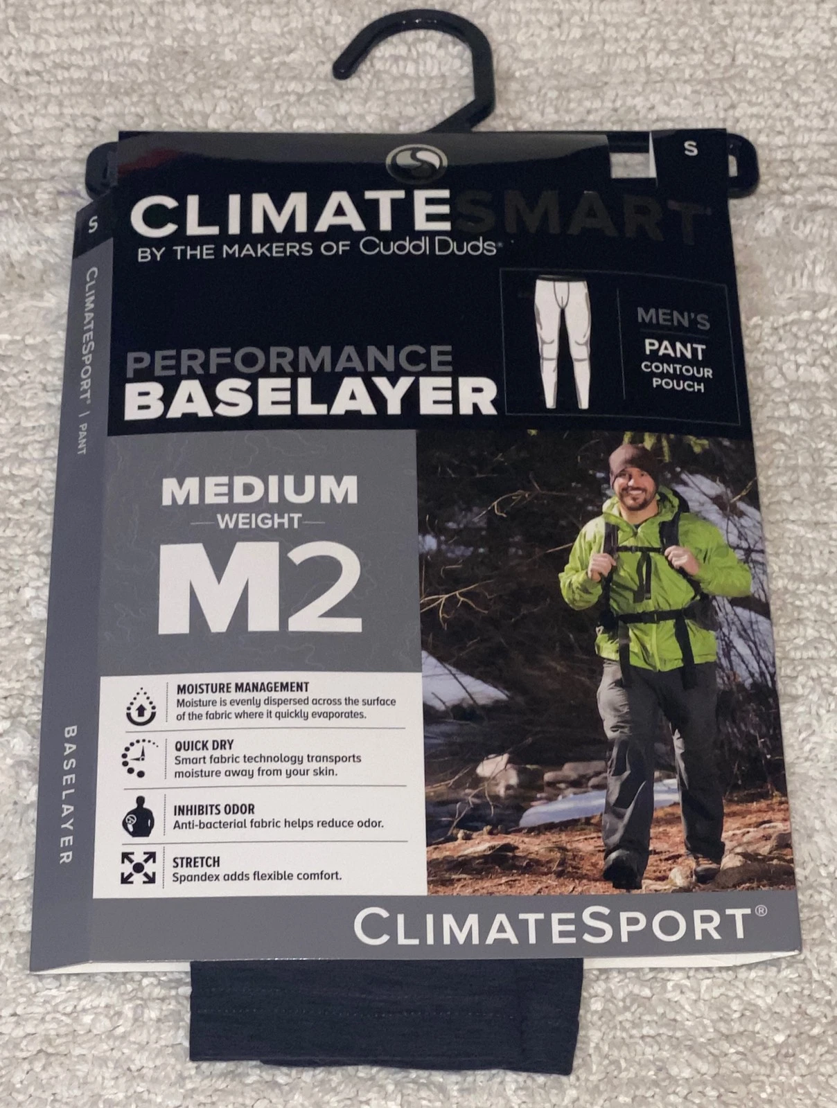 CLIMATESMART Perf Dark Grey Medium Weight M2 ClimateSport BaseLayer Pants Mens S