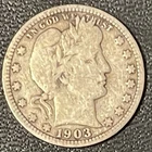 1903 O 25C Barber Quarter 90% Silver U.S. Coin