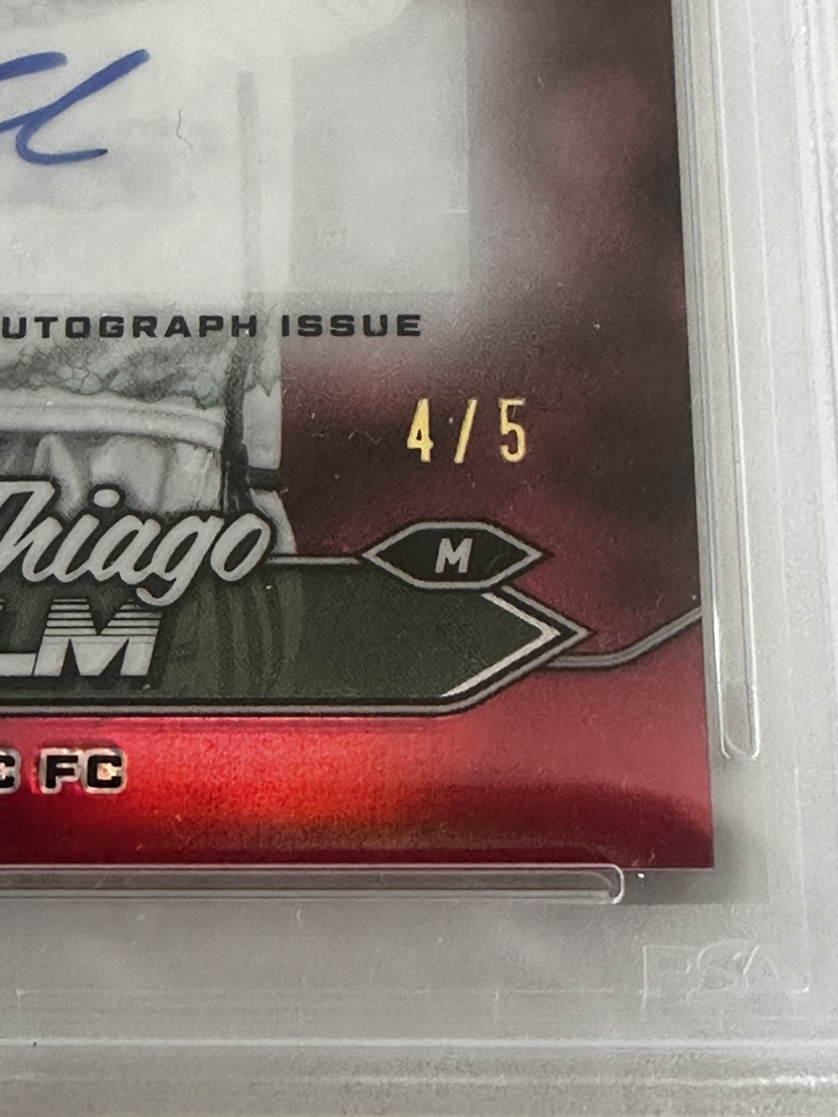 2023-24 Odin Thiago Holm Topps Stadium Club Chrome Red Celtic RC 4/5 AUTO 🔥  view 3