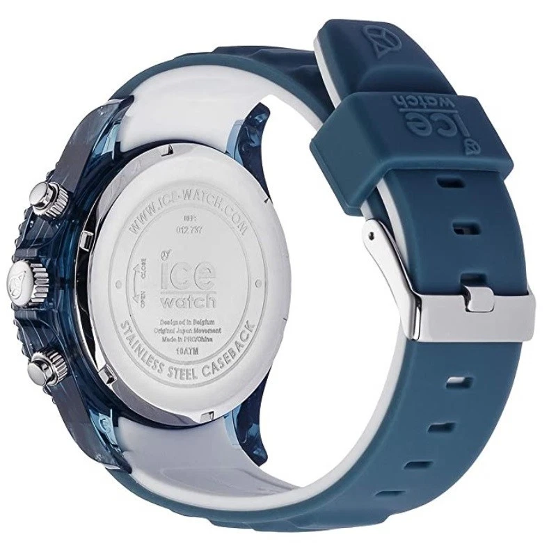 Ice-Watch ICE 001462 Chrono Bluestone Medium Chronograph Silikon blaugrau Neu K2 - Bild 3 von 3