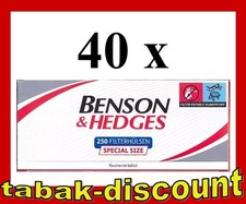 40 x 250 Benson & Hedges Extra Filterhülsen 10.000 Stück  - SONDERANGEBOT