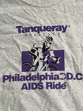 Vintage Tanqueray AIDS Ride Philadelphia to DC Single L Large