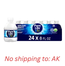 Pure Life Purified Water Bottles 24 Pack - Still Bottled Water Enhanced with ...