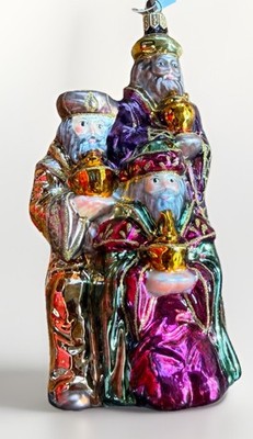 Trimsetter by Dillards 3 Wisemen Nativity Hand Blown Ornament 6x3  Poland