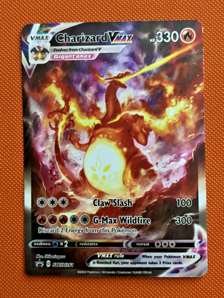 Charizard VMAX SWSH261 Black Star Promo Full Art Holo Near Mint Pokemon Card
