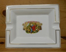 Posacenere portasigari vintage in ceramica Romeo e Giulietta con motivo centrale