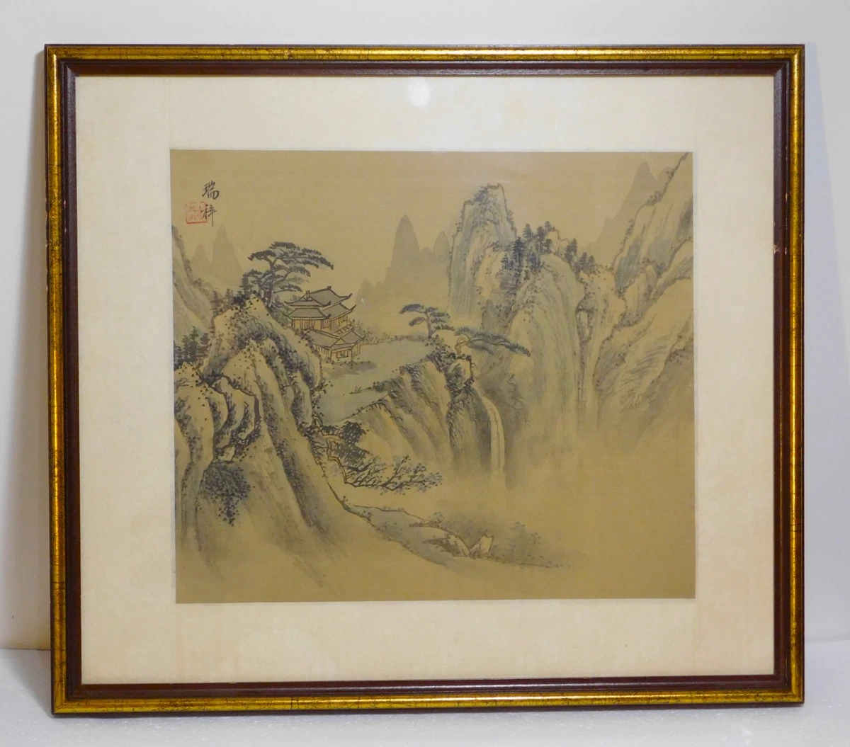 中国美術 古い コレクション 額 二件(K-LC752) 玻璃复古原创中国风绘画和卷轴| eBay