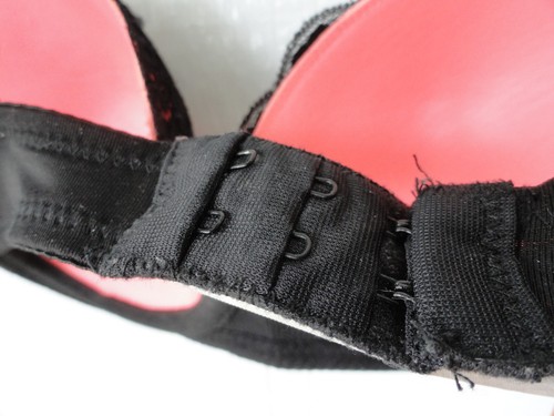 Forever 21 Balconette Black Bright Coral Pink Underwire Bra Women's Size 36C - Picture 5 of 11