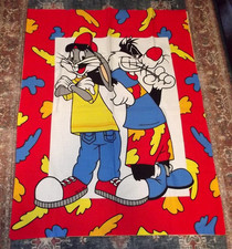 Looney Tunes VTG Unfinished Crib Comforter Blanket Bugs Bunny Sylvester B126