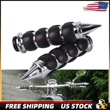 1" Chrome Handle Bar Hand Grips For Harley Touring Road King Electra Glide NEW