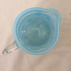 2 Fenton Blue Opalescent Glass Creamers Coin Dot Hand Blown w/ Handles — photo 8