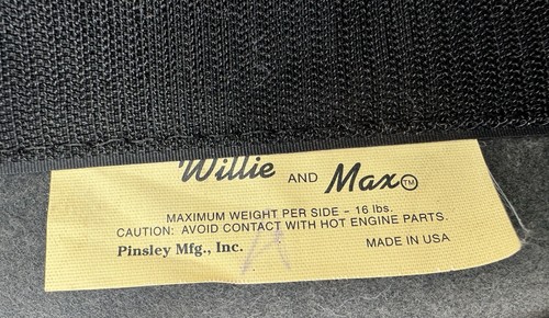 Willie & Max Leather Motorcycle Sissy Bar Bag W/ Braid Trim Buckles Top Quality - Afbeelding 3 van 12