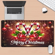 40 90cm1pc XXL Large Christmas Candy Cane  Gingerbread Mouse Pad - Non-Slip Rub