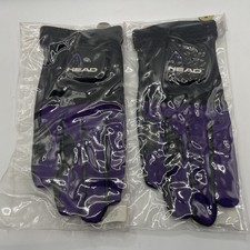 HEAD Racquetball Gloves Lot 2 Right Hand Medium Leather Purple Grip Sport
