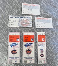 1986 World Series Mets Red Sox Game 6 & 2 Plus NLCS Game 2 Ticket Stub Lot