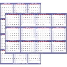 Large 2026 Dry Erase Wall Calendar Yearly Planner 38.2 x 25.2 Inch 2-Sided Use