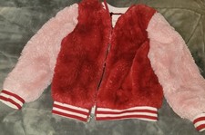 Cat And Jack Letterman Jacket Maroon And Pink Size 4