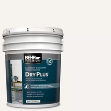 5 Gal. White Flat Interior/Exterior Dry plus ...