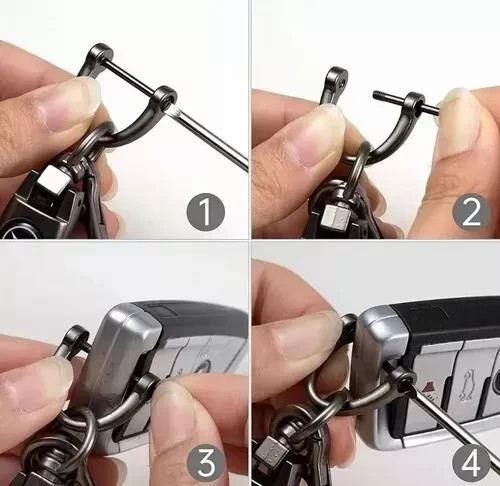 Mercedes-Benz Logo Black Weave Calf Leather Keychain US Seller Free Shipping