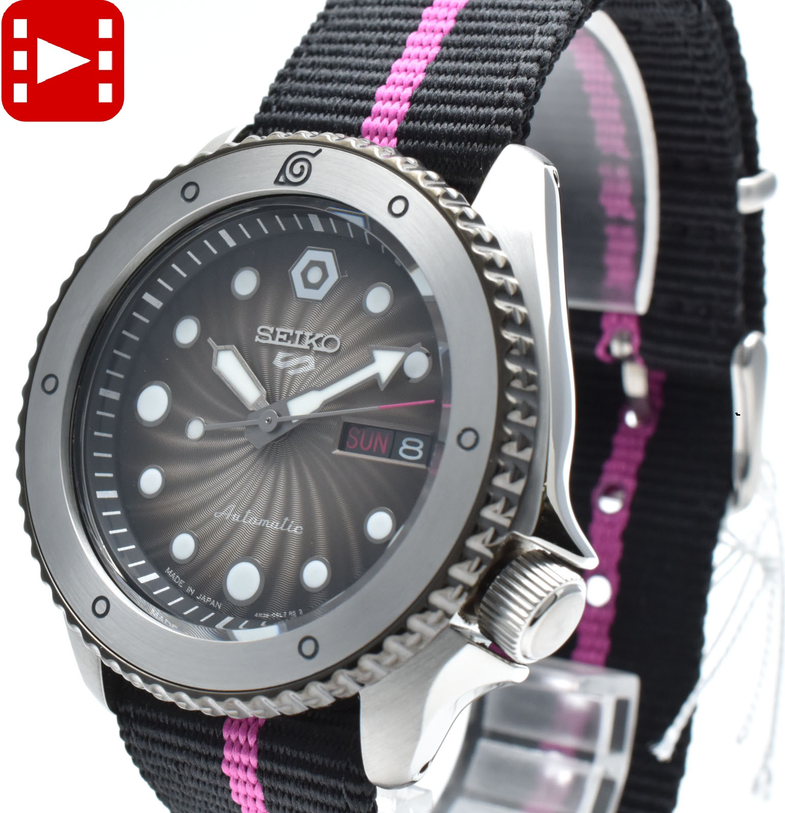 &amp; NARUTO Limited! Automatic Men's JAPAN 5 SEIKO 4R36-09E0 Sports [Unused] BORUTO - vintagewatches.pk