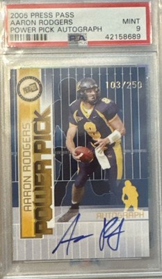 2005 Press Pass - Power Pick Autographs Aaron Rodgers /250 (AU, RC)