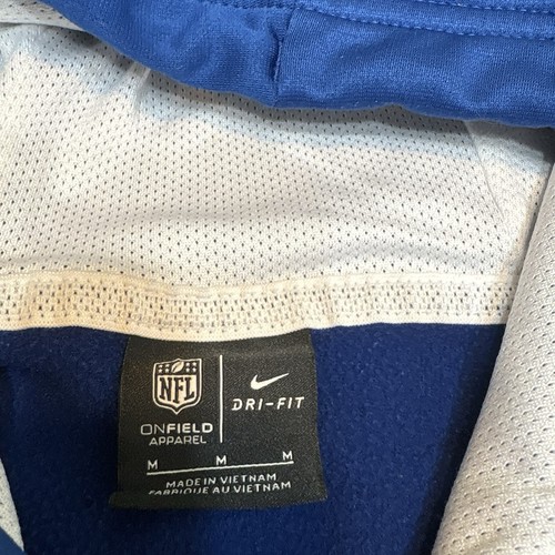 Nike Dri Fit Indianapolis Colts Blue Pullover Hoodie Sweatshirt Men’s Medium - Picture 5 of 9