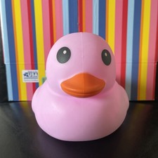 SUNNY DAYS VIRAL LAFFY QUACKS JUMBO SQUISHY Pastel Pink, 5" DUCK STRETCH NWT