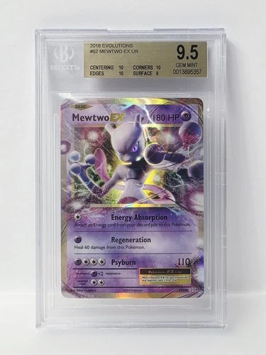 POKEMON EVOLUTIONS MEWTWO EX BGS 9.5 3 10s SUBGRADE NICE!!!!!!