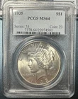 1935 Peace Dollar PCGS MS64 - Old Holder - Blast White and Brilliant!!!