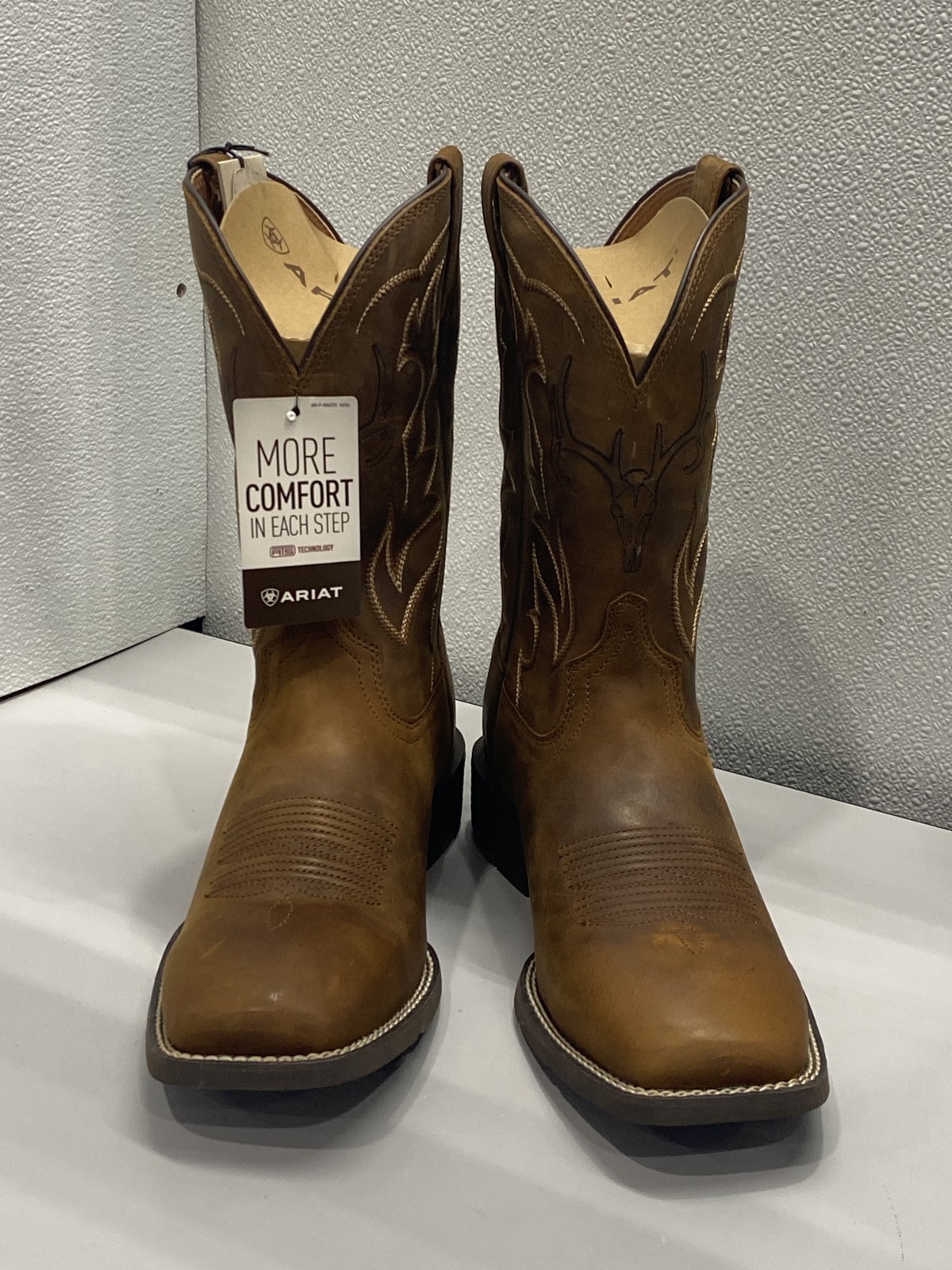 Ariat Mens Size 12 EE Sport Outdoor 11 Inch Western Boots Brown Wide Square Toe