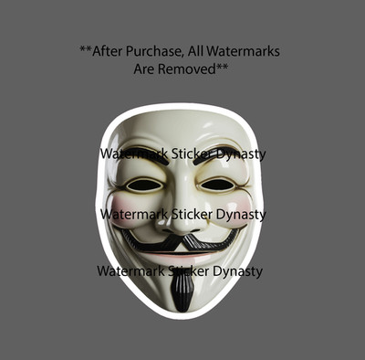 Anonymous Mask Sticker Waterproof Decal Computer Hacker Hacking Power Gift NEW