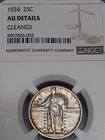 1924 P STANDING LIBERTY QUARTER TYPE 2 NGC AU CLEANED