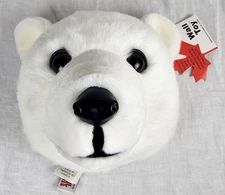 Polar Bear Plush Stuffed Wall Mount Head Decor 12" Stuffed Animal House Canada
