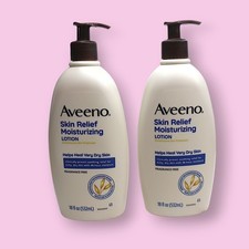 2 x Aveeno Skin Relief Moisturizing Lotion Heals Very Dry Skin 18 fl. oz. 