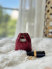 Red Mini Bag Charm Coin Pouch