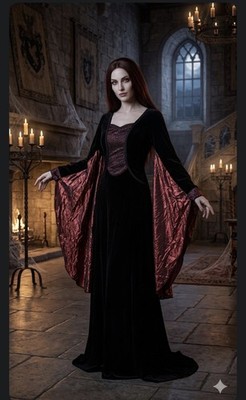 Burgundy Lady Draculas Bride Vampire Costume Women Gothic Vampires Dress Large | eBay Burgundy Lady Draculas Bride Vampire Costume Women Gothic Vampires Dress Large | eBay