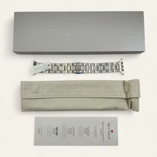 NEW Michele Apple Silver Stainless Steel Watch Band MS20GS235009 38-49mm NWT