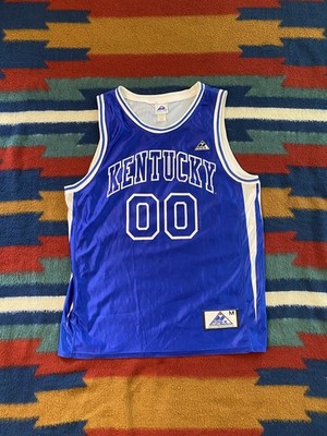 VINTAGE Kentucky Wildcats Tony Delk Basketball Jersey Men s Med Apex One #00 90s