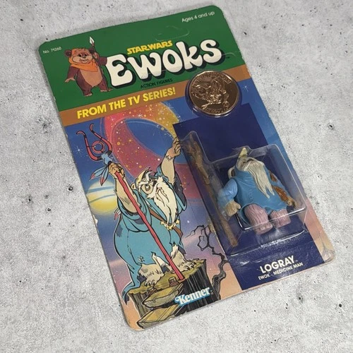 Vintage Kenner Star Wars Ewoks Cartoon Logray MOC 1985 Sealed Very Nice!