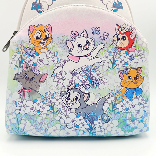 Mini sac à dos Loungefly Disney chats champ de fleurs vert floral neuf - Photo 9/11