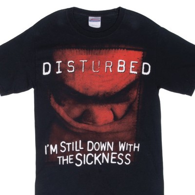 VINTAGE DISTURBED I'M STILL DOWN WITH THE SICKNESS TEE SHIRT 2000S SMALL