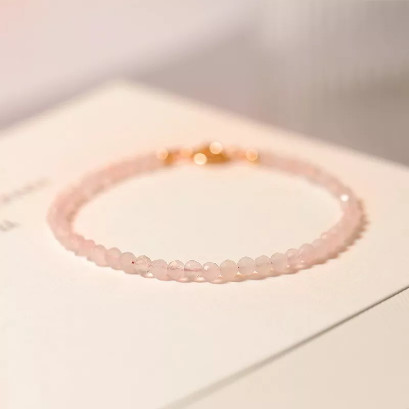 Natural rose quartz best sale bracelet