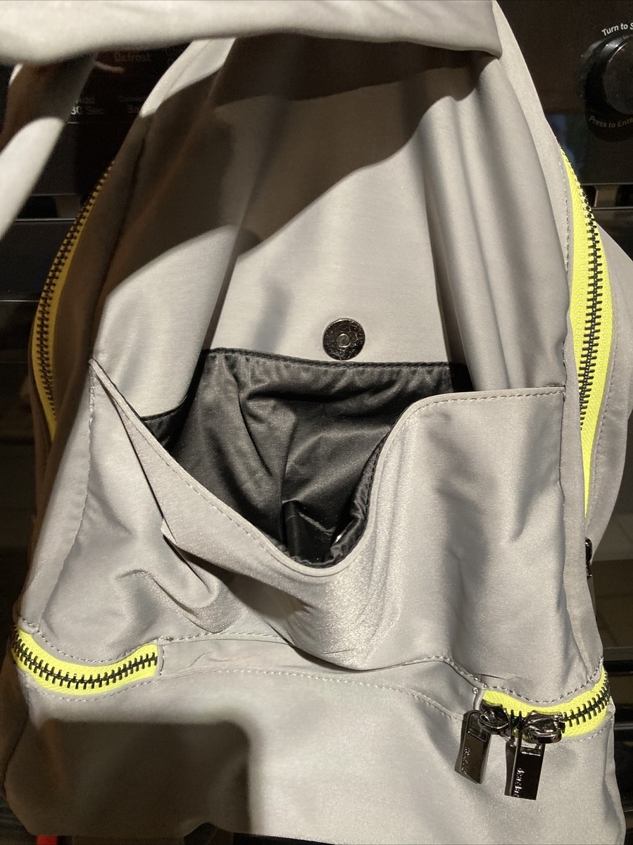 Deux lux backpack grey neon (Dar) Deux Lux Light Grey Backpack Neon Green Accents Used Super  main image 4
