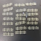Vtg Western Toy Lot 21 Fence white Sections Timmee Tim-Mee Cowboy Indian 3 Post