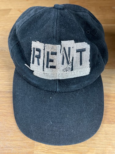 Vintage RENT Broadway Musical Cap Lightly Distressed Black Cotton One Size