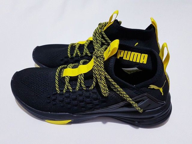 black yellow puma shoes